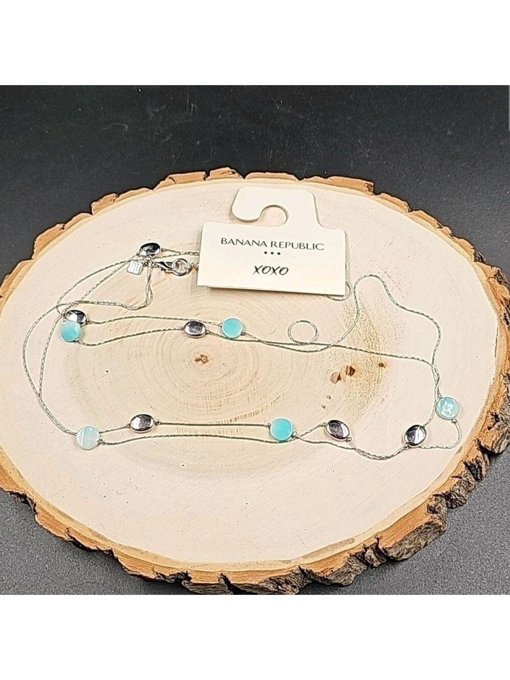 Banana Republic Aqua Silver Necklace